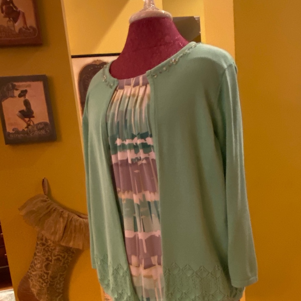 Alfred Dunner two piece sweater attached